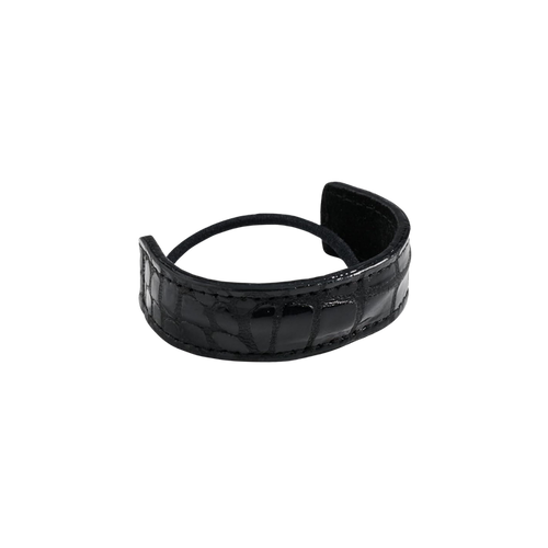 Jennifer Behr Women's Mini Leather Pony Wrap, Black Croc, One Size