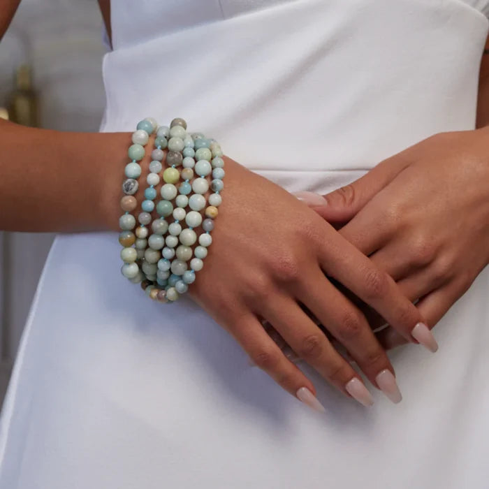 Kenneth Jay Lane  Amazonite Beaded Toggle Bracelet