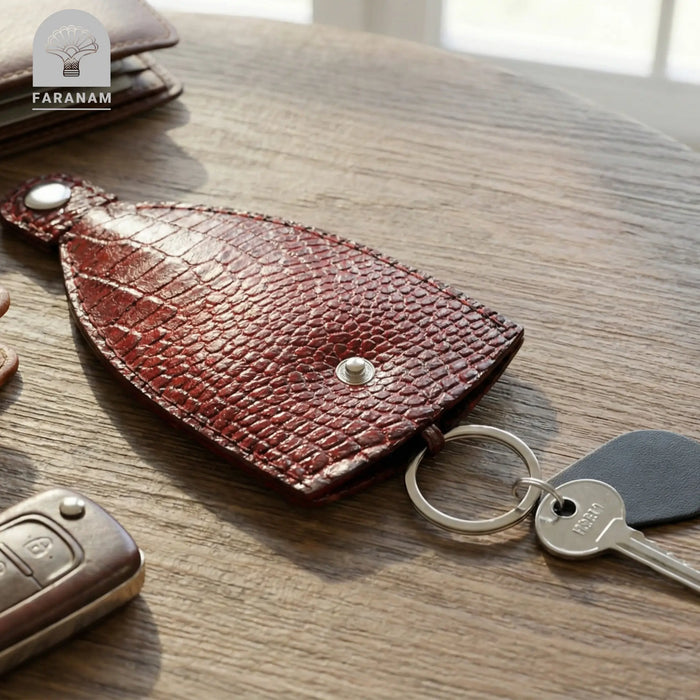 Key pouch, Hand stitched, Cowhide leather Faranam