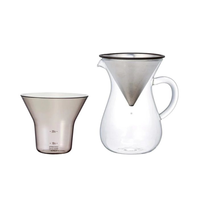 Kinto 300ml Carafe Coffee Set with Stainless Steel Filter Pour Over Coffee Maker