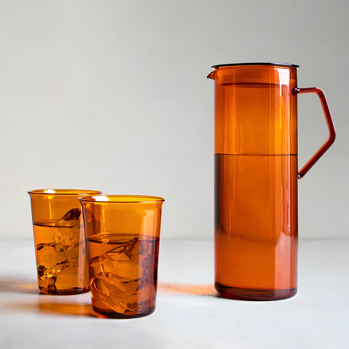 KINTO CAST AMBER Jug — Heat Resistant Glass Pitcher 1.2L