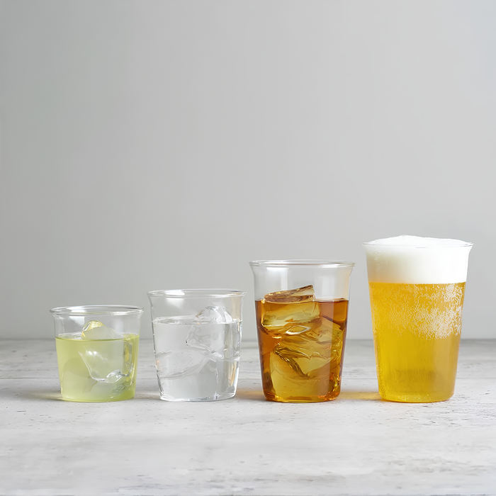 KINTO CAST Beer Glass — Elegant Heat Resistant Glass Beer Tumbler 430ml / 15oz (Clear)