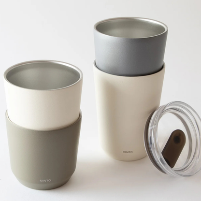 KINTO TO GO TUMBLER — Vacuum Insulated Tumbler with Plug 360ml / 12oz (Khaki)