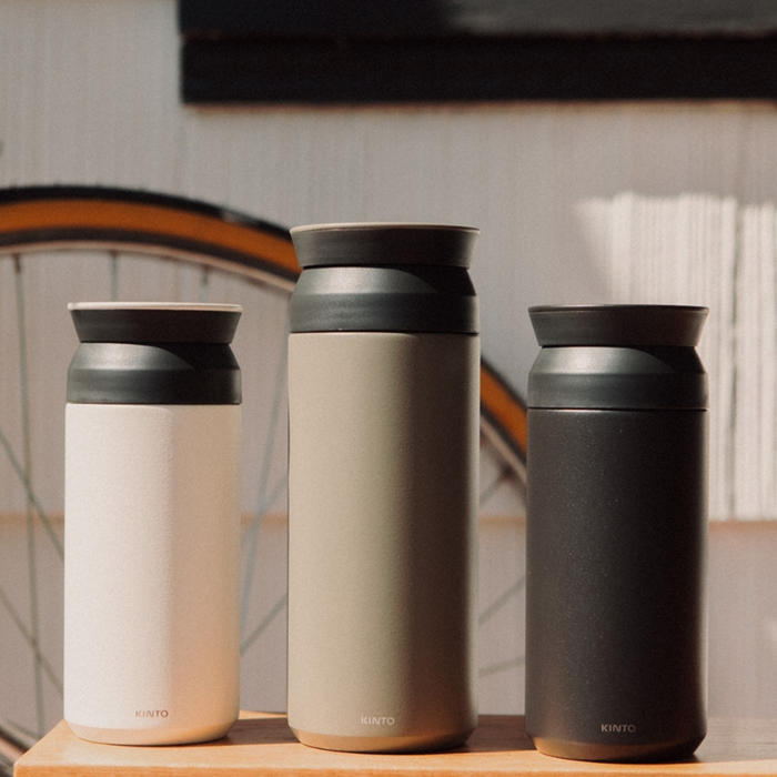 KINTO Travel Tumbler — Vacuum Insulated Stainless Steel Tumbler 350 ml (Sand Beige)