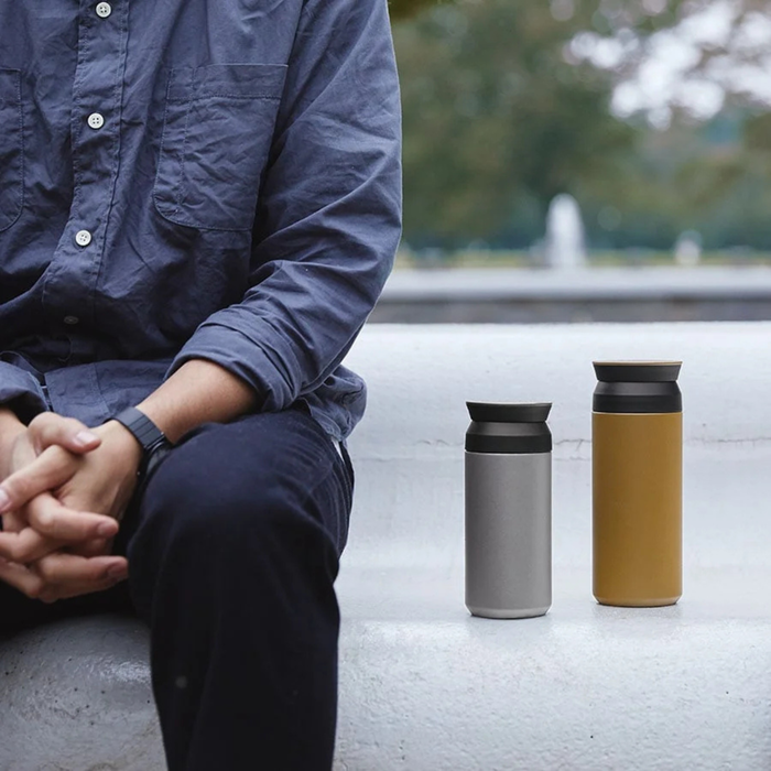 KINTO Travel Tumbler — Vacuum Insulated Stainless Steel Tumbler 500ml ml (Coyote)