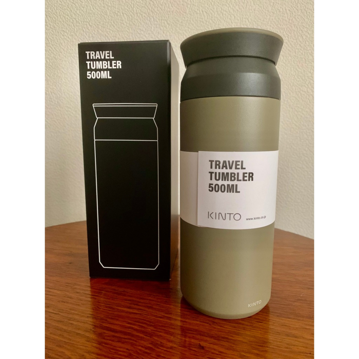 KINTO Travel Tumbler — Vacuum Insulated Stainless Steel Tumbler 500ml ml (Khaki)
