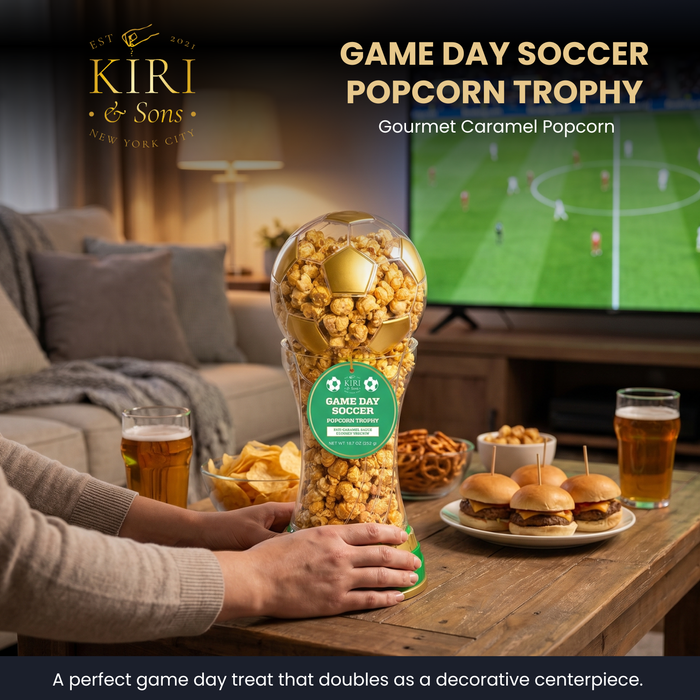 Kiri & Sons Game Day Soccer Popcorn Trophy, 1 Piece, 12.7 oz