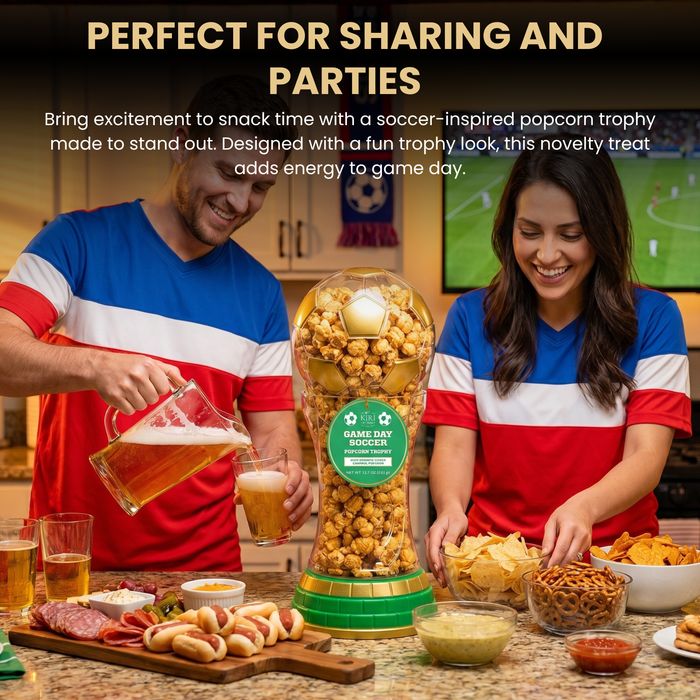 Kiri & Sons Game Day Soccer Popcorn Trophy, 1 Piece, 12.7 oz