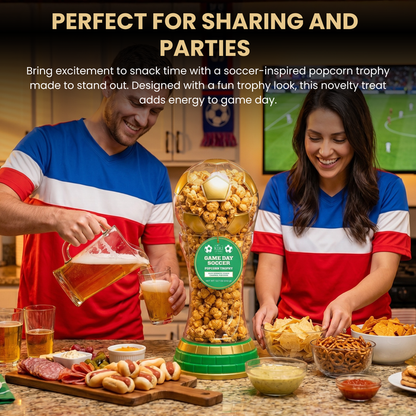 Kiri & Sons Game Day Soccer Popcorn Trophy, 1 Piece, 12.7 oz