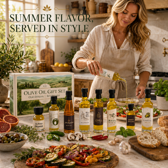 Kiri & Sons Olive Oil Gourmet Sampler Gift Set of 8