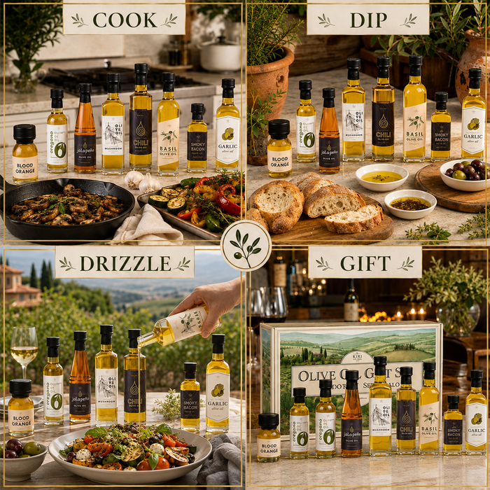 Kiri & Sons Olive Oil Gourmet Sampler Gift Set of 8