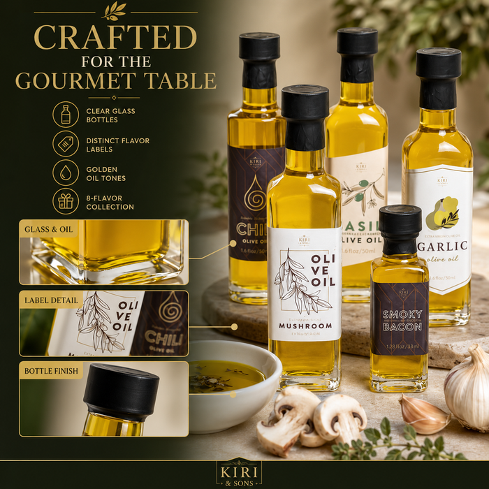 Kiri & Sons Olive Oil Gourmet Sampler Gift Set of 8