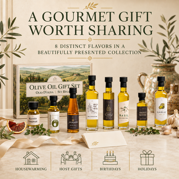 Kiri & Sons Olive Oil Gourmet Sampler Gift Set of 8