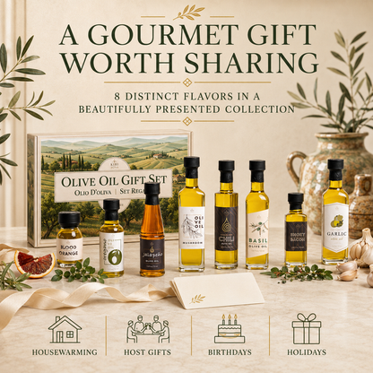 Kiri & Sons Olive Oil Gourmet Sampler Gift Set of 8