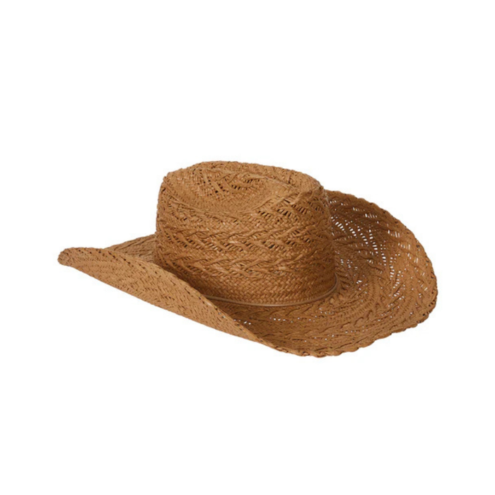 Lack of Color Dakota Chevron Weave Wide Brim Cowboy Hat - Teak - Medium