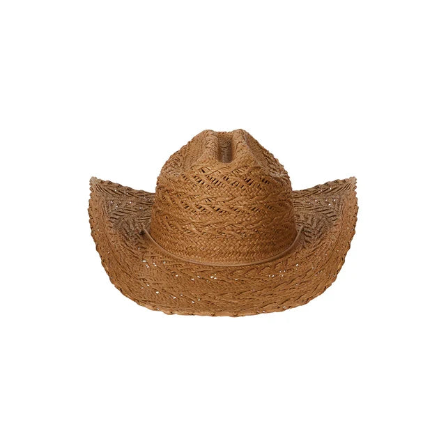 Lack of Color Dakota Chevron Weave Wide Brim Cowboy Hat - Teak - Medium