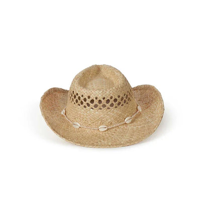 Lack of Color Seashells Cowboy Hat – Raffia Straw, Medium
