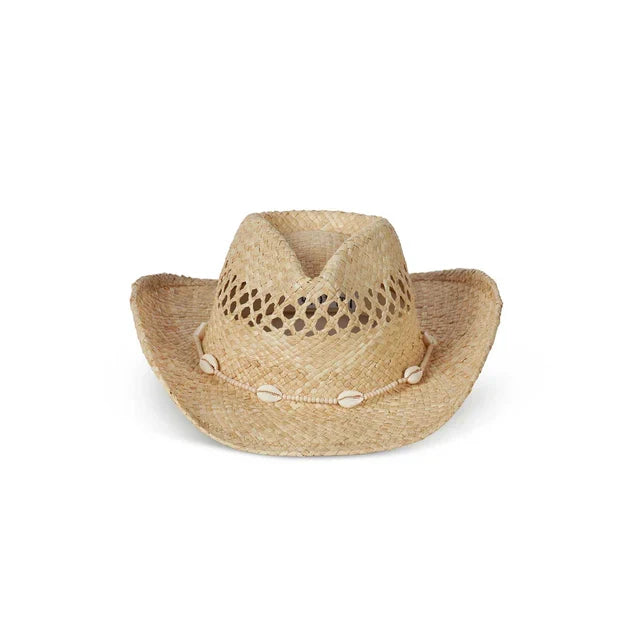 Lack of Color Seashells Cowboy Hat – Raffia Straw, Medium