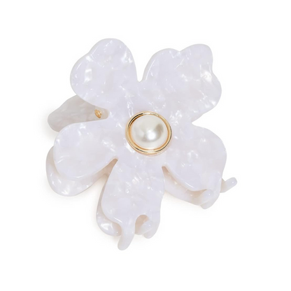 Lele Sadoughi Women's Lily Claw Clip, Mother of Pearl, White, One Size