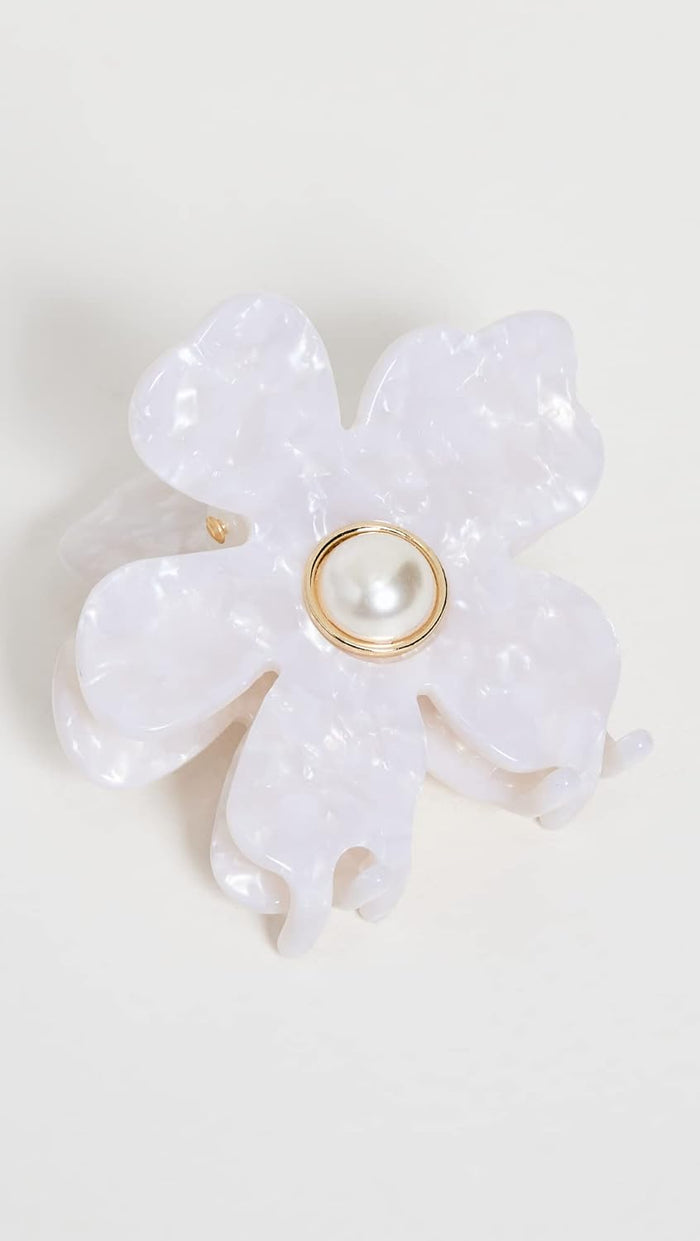 Lele Sadoughi Women's Lily Claw Clip, Mother of Pearl, White, One Size