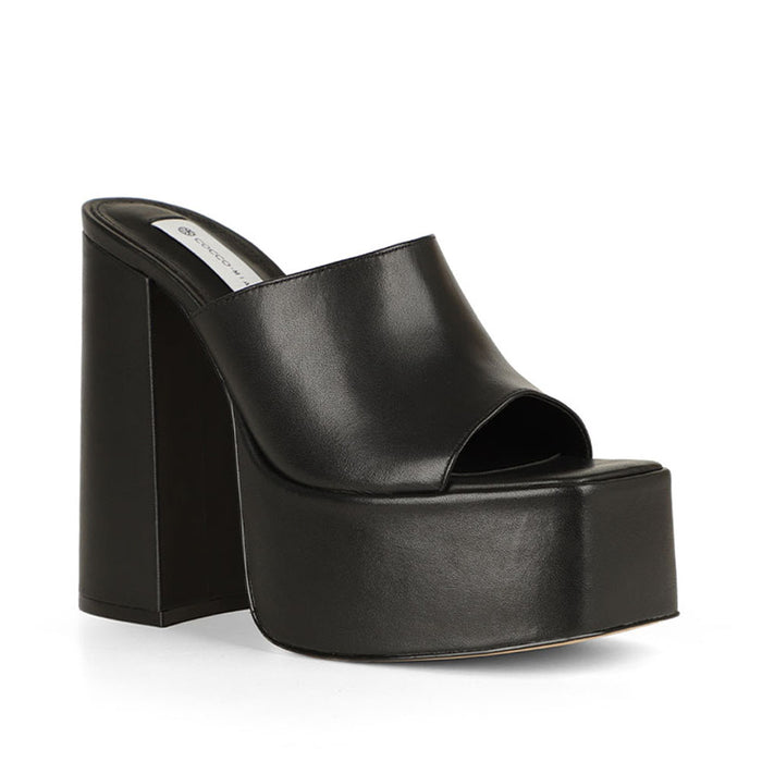Lexie Platform Leather Black, view 3