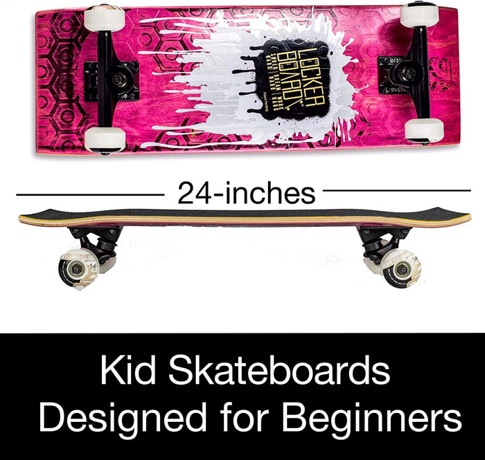 Locker Board NEW SHRED'IT SKATEBOARD: The Gold Bar (24-inch skateboard designed for the skate park)