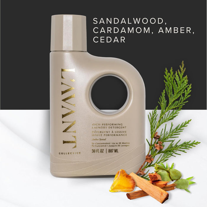 Luxury Laundry Detergent | Ambre Santal | Natural Non-Toxic Liquid Laundry Soap with Enzymes