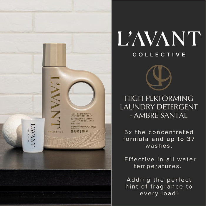 Luxury Laundry Detergent | Ambre Santal | Natural Non-Toxic Liquid Laundry Soap with Enzymes