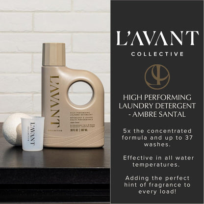 Luxury Laundry Detergent | Ambre Santal | Natural Non-Toxic Liquid Laundry Soap with Enzymes