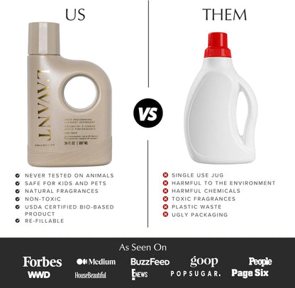 Luxury Laundry Detergent | Ambre Santal | Natural Non-Toxic Liquid Laundry Soap with Enzymes