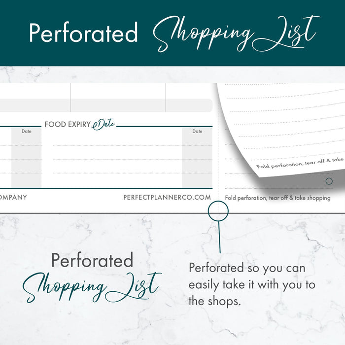 Meal Planner Magnetic Pad - Teal image 4