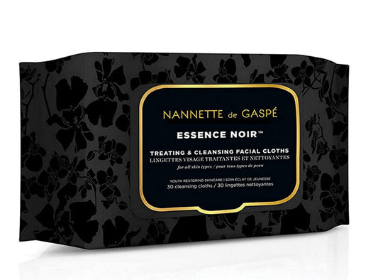 NANNETTE de GASPÉ Essence Noir Facial Cloths Makeup Remover Wipes