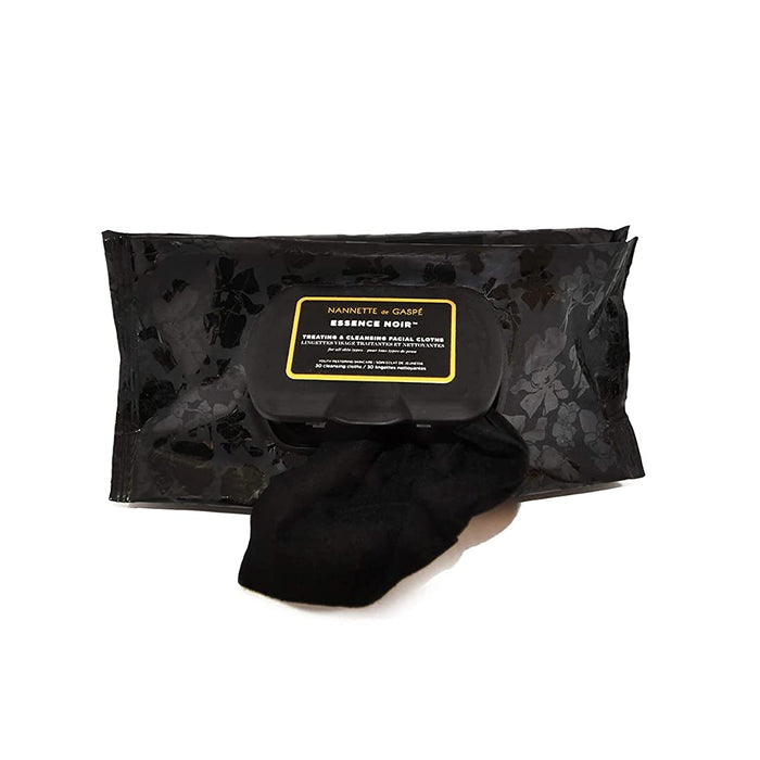 NANNETTE de GASPÉ Essence Noir Facial Cloths Makeup Remover Wipes