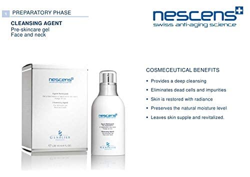 Nescens Cleansing Gel – Face – Deep Cleansing & Exfoliating Formula, Pump Bottle, 130ml