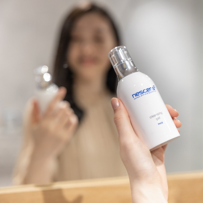 Nescens Cleansing Gel – Face – Deep Cleansing & Exfoliating Formula, Pump Bottle, 130ml