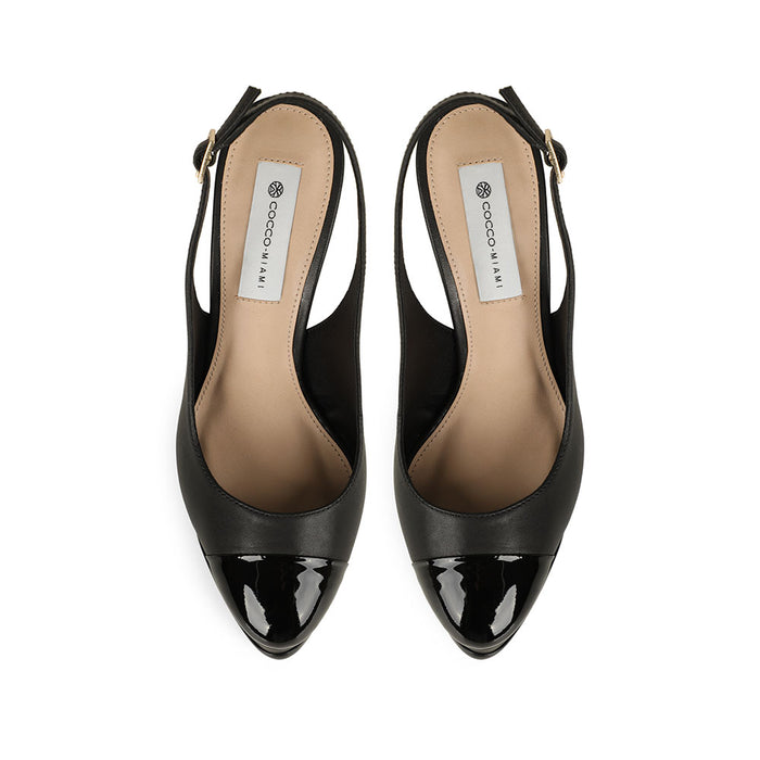 Olivia Platform Leather Black, view 4