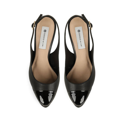 Olivia Platform Leather Black, view 4