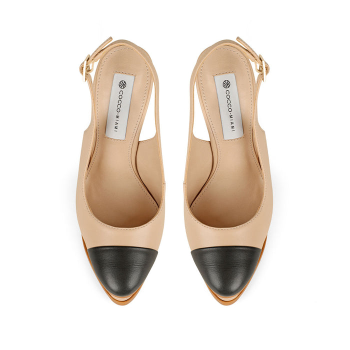 Olivia Platform Leather Nude, view 4