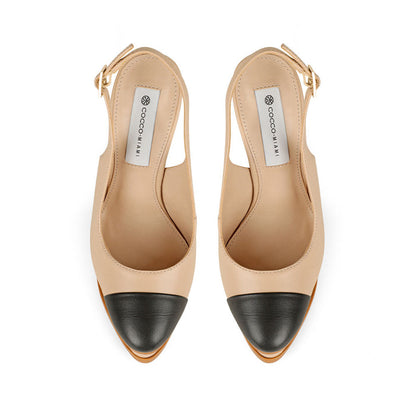 Olivia Platform Leather Nude, view 4
