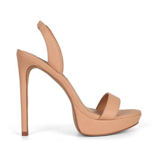 Pamela Platform Sandal Nude Leather