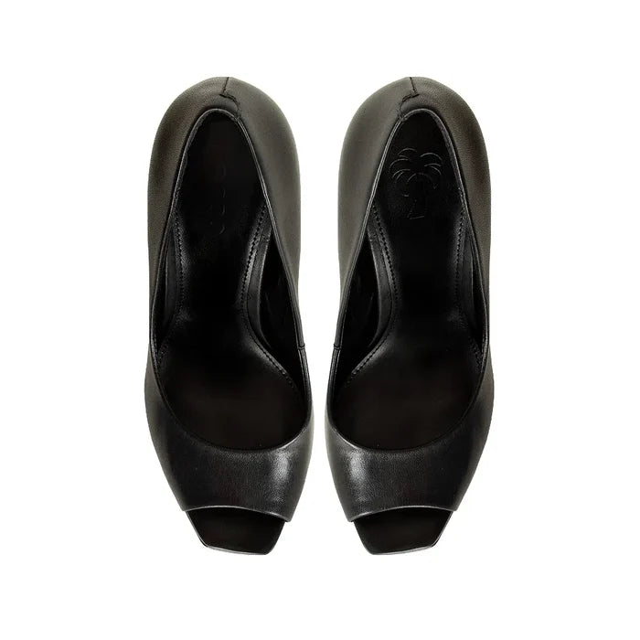 Parker Peep Toe Leather Black, view 4