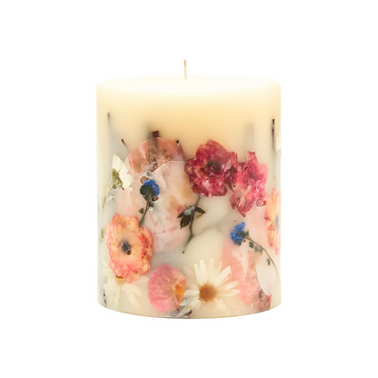 Rosy Rings Apricot Rose Round Botanical Candle (Small)