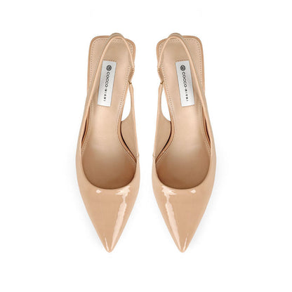 Salem Slingback Pump Nude Patent Leather, view 4