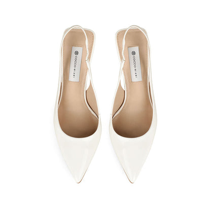 Salem Slingback Pump White Patent Leather, view 4