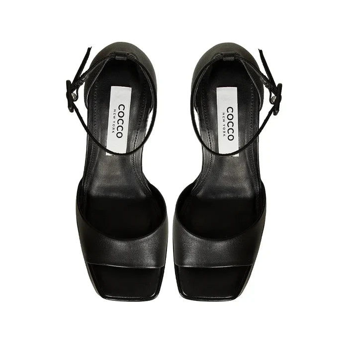 Sally Platform Sandal Leather Black, view 3