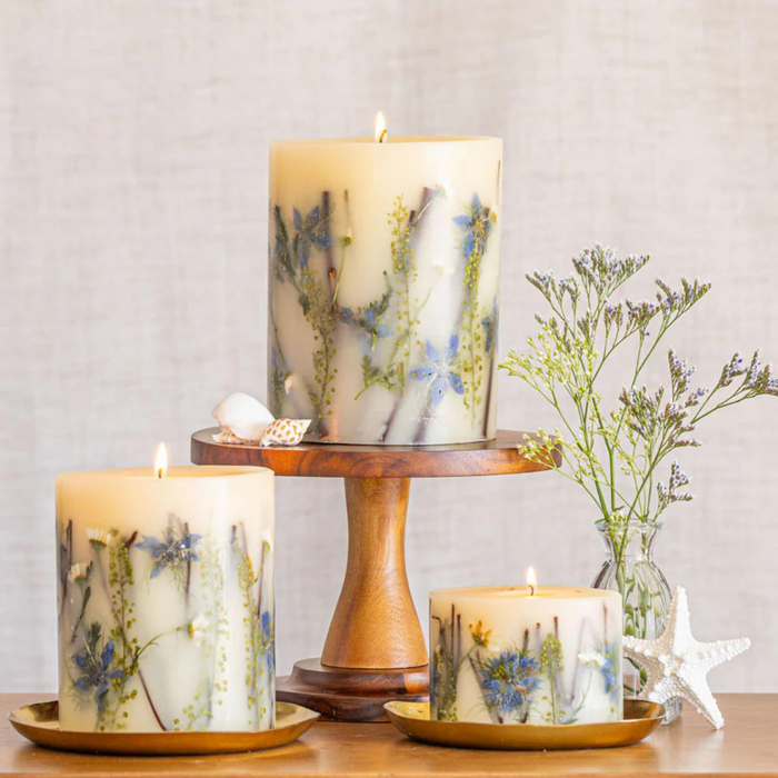 Sea Salt Mist Accent Botanical Candle, Single Piece, 4.5 x 5.5 Inch