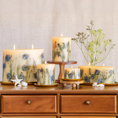 Sea Salt Mist Accent Botanical Candle, Single Piece, 4.5 x 5.5 Inch
