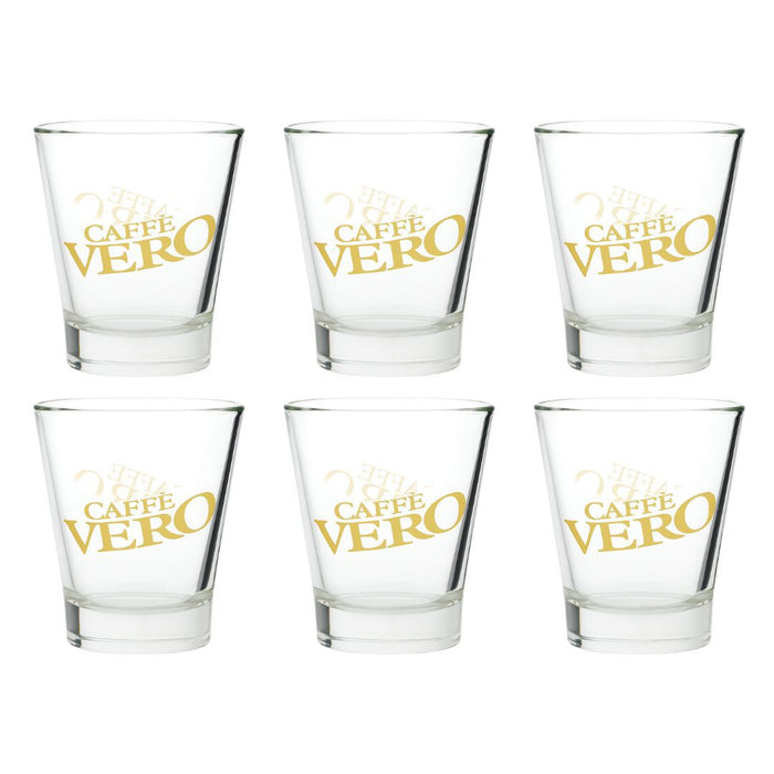 Set of 6 glass espresso cups 70 ml Caffè Vero