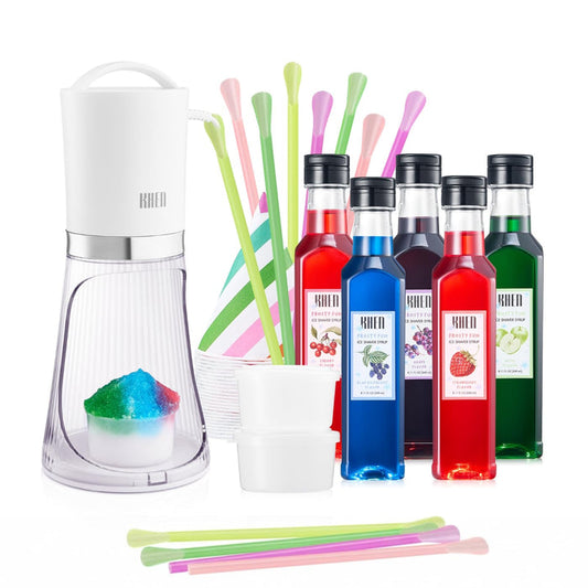 Snow Cone Machine Gift Set – Electric Shaved Ice Maker Kit