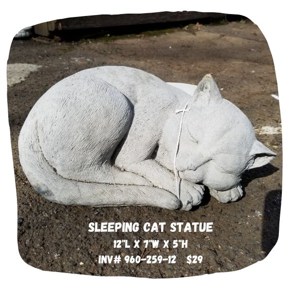 Sleeping Cat Statue